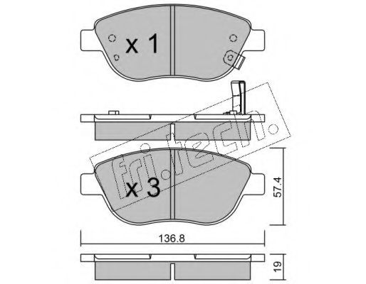 set placute frana,frana disc