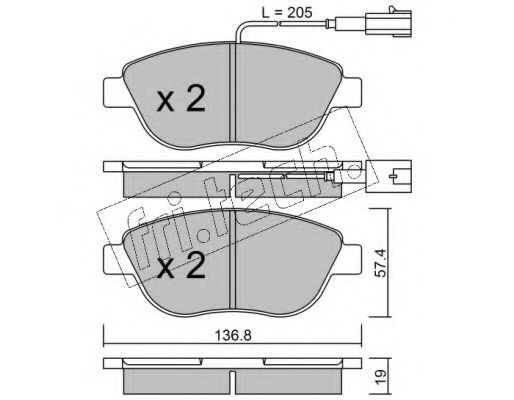 set placute frana,frana disc