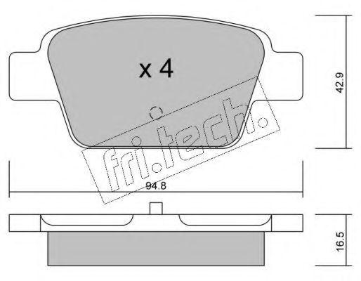 set placute frana,frana disc