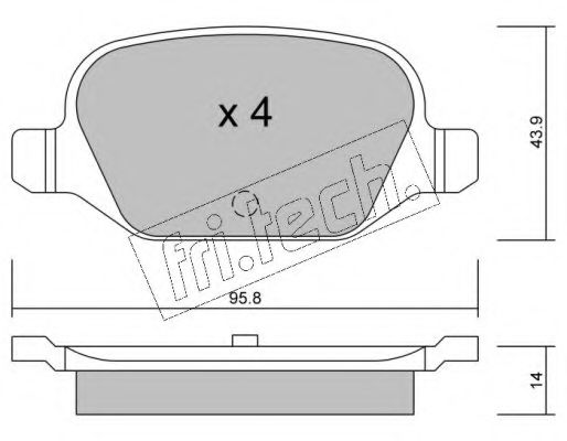 set placute frana,frana disc