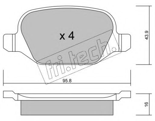 set placute frana,frana disc