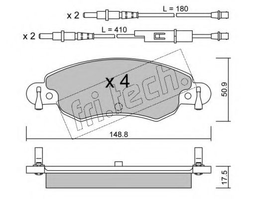 set placute frana,frana disc