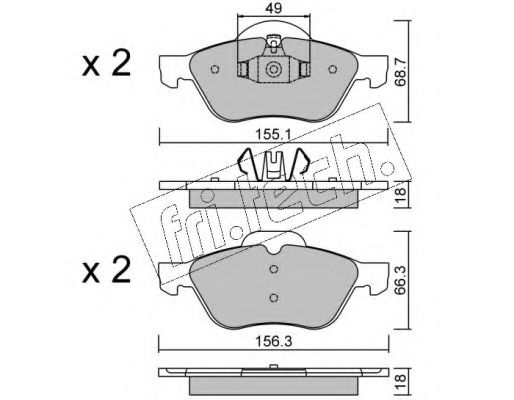 set placute frana,frana disc