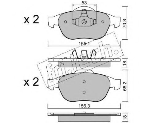 set placute frana,frana disc