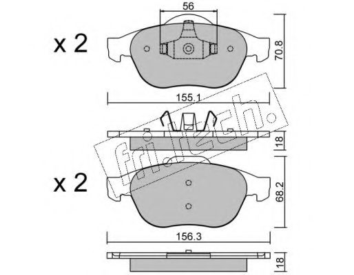 set placute frana,frana disc