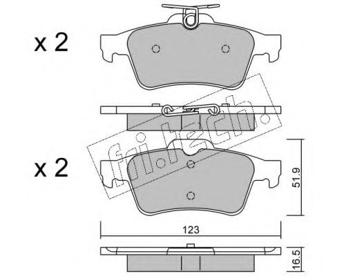 set placute frana,frana disc