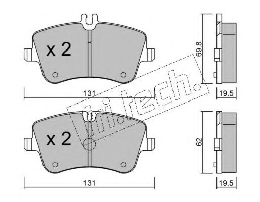 set placute frana,frana disc