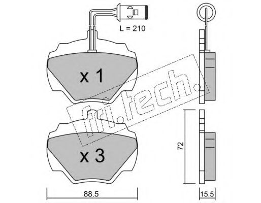 set placute frana,frana disc