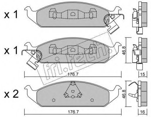 set placute frana,frana disc