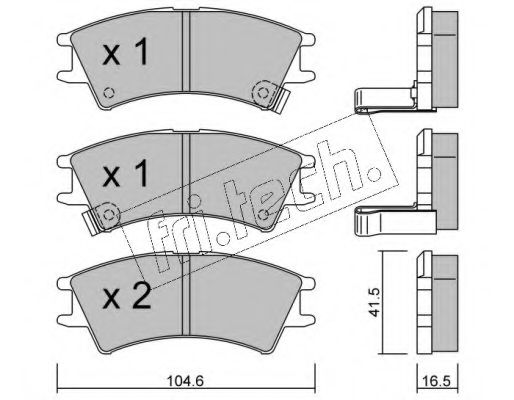 set placute frana,frana disc