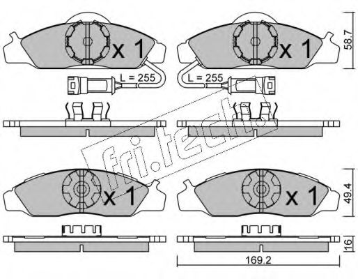 set placute frana,frana disc