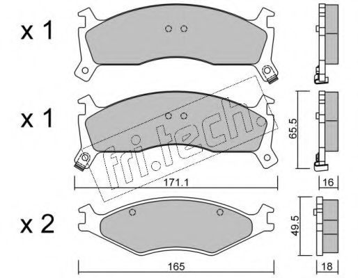 set placute frana,frana disc