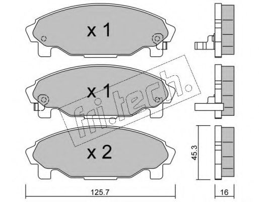 set placute frana,frana disc