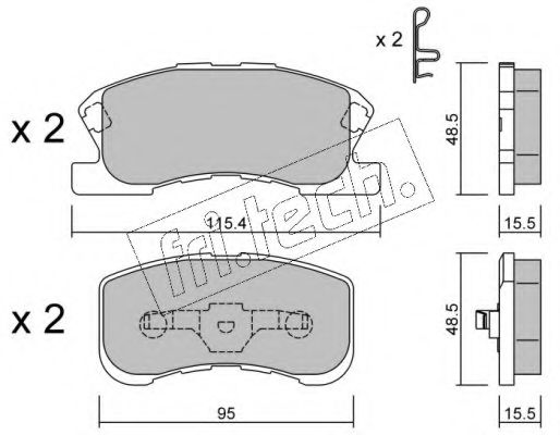 set placute frana,frana disc