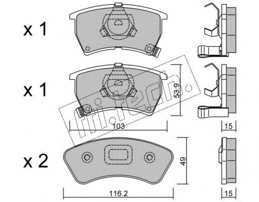 set placute frana,frana disc