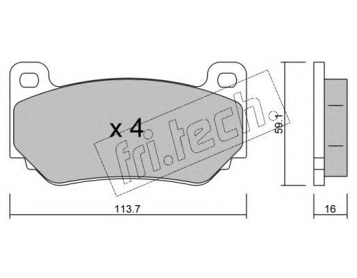 set placute frana,frana disc