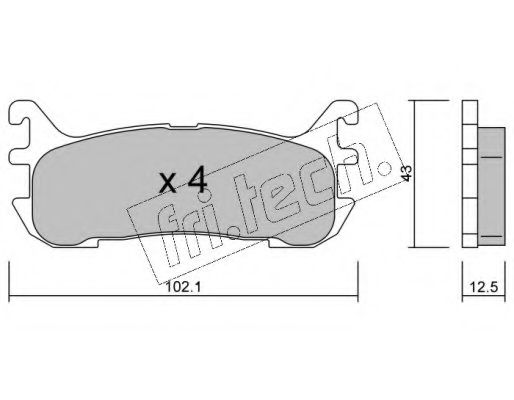 set placute frana,frana disc