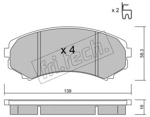 set placute frana,frana disc