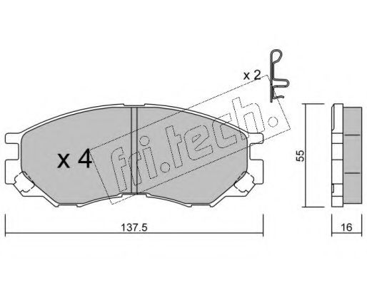 set placute frana,frana disc