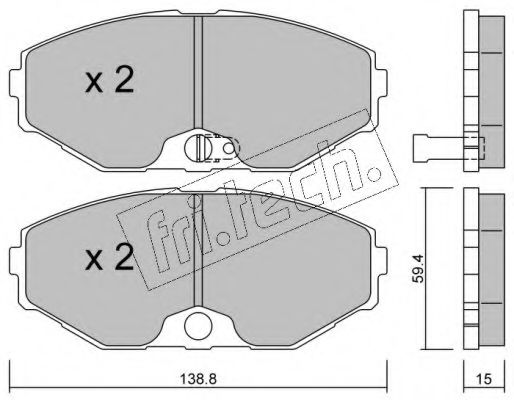 set placute frana,frana disc