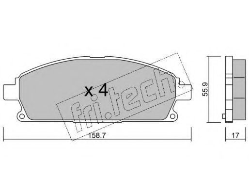 set placute frana,frana disc