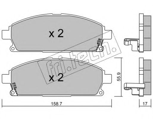 set placute frana,frana disc