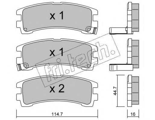 set placute frana,frana disc