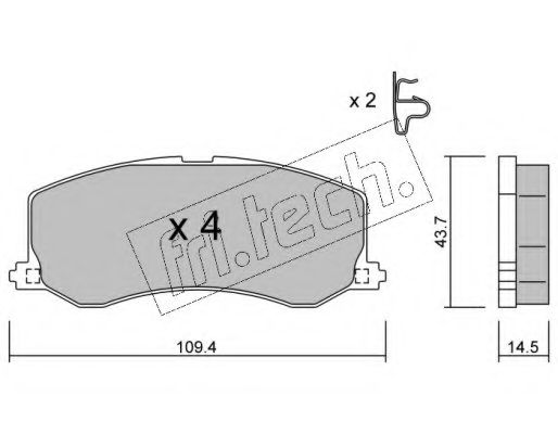 set placute frana,frana disc