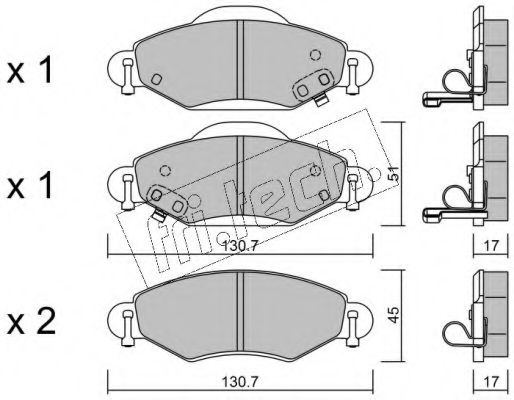 set placute frana,frana disc