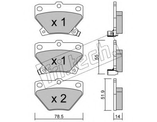 set placute frana,frana disc