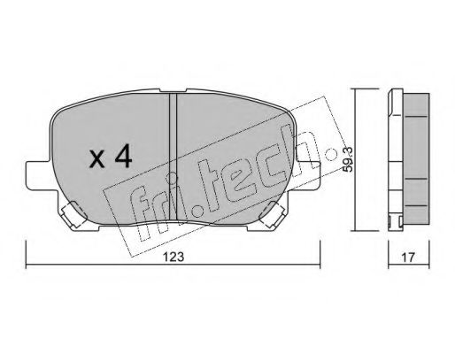 set placute frana,frana disc