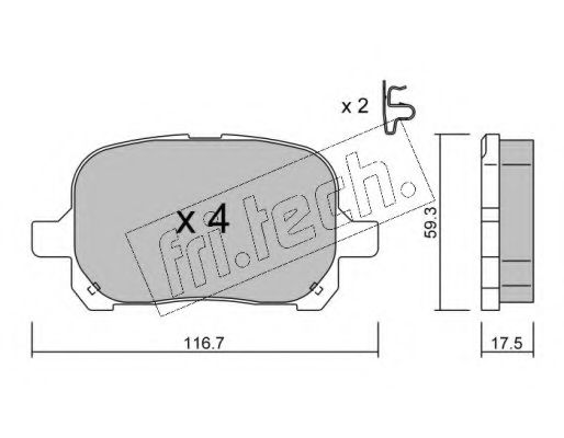 set placute frana,frana disc