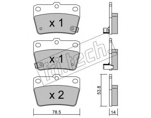 set placute frana,frana disc