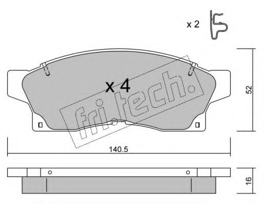 set placute frana,frana disc