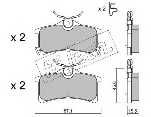 set placute frana,frana disc