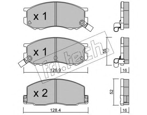 set placute frana,frana disc