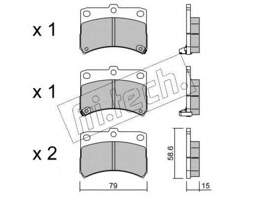 set placute frana,frana disc