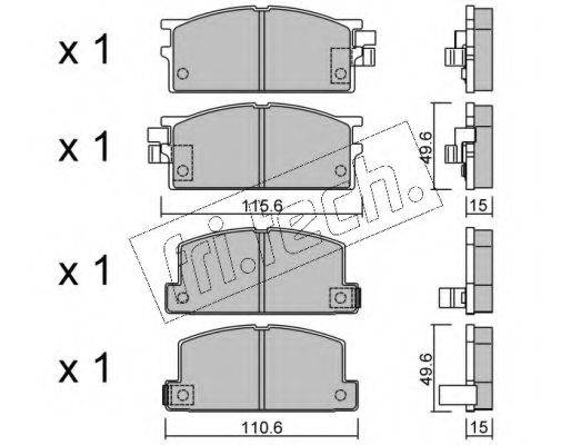 set placute frana,frana disc