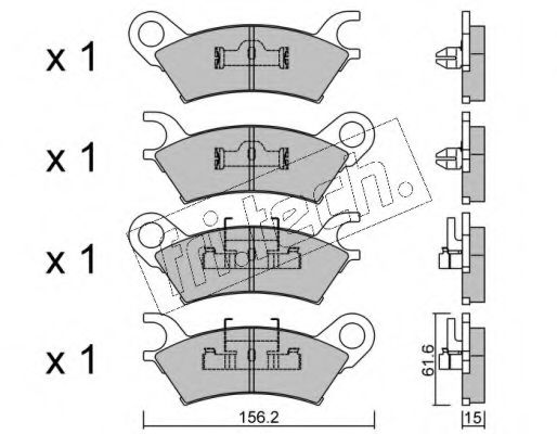 set placute frana,frana disc