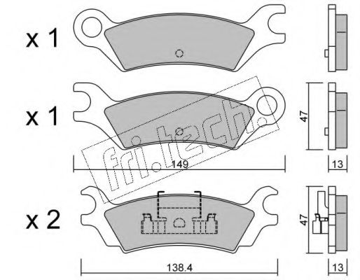 set placute frana,frana disc