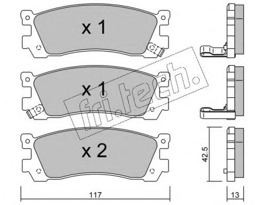 set placute frana,frana disc