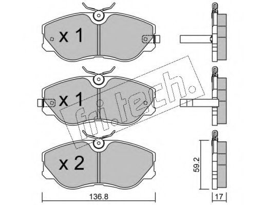 set placute frana,frana disc