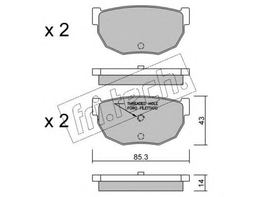 set placute frana,frana disc