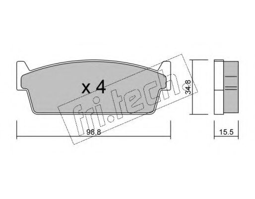 set placute frana,frana disc