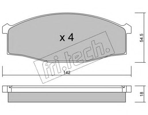 set placute frana,frana disc