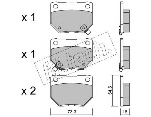 set placute frana,frana disc