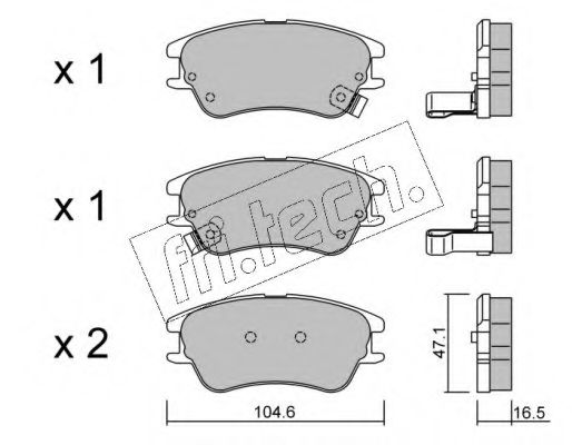 set placute frana,frana disc