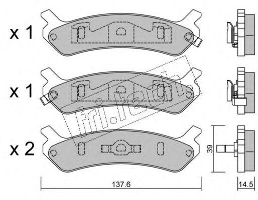 set placute frana,frana disc