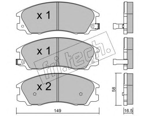 set placute frana,frana disc