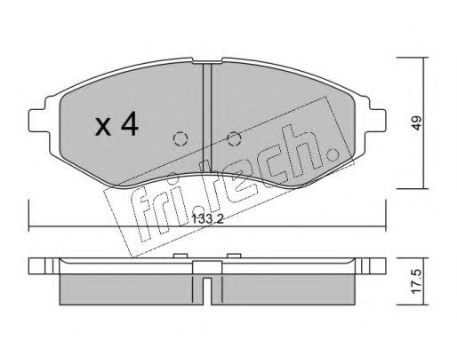 set placute frana,frana disc